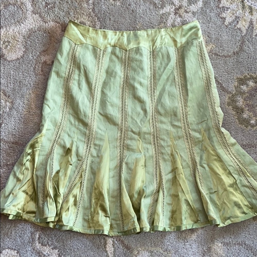 Fit & flare linen skirt